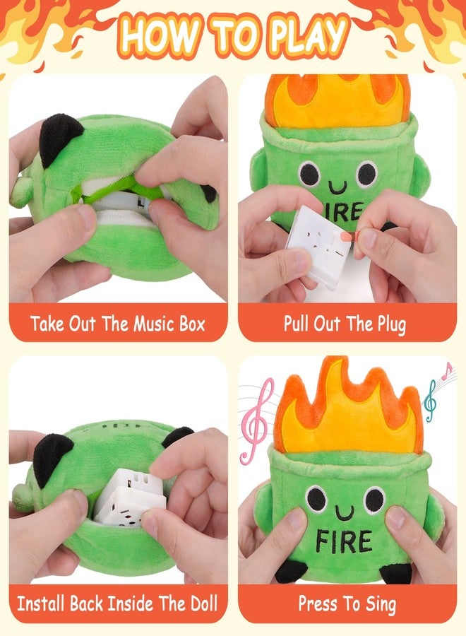 A AIFAMY Dumpster on Fire Plush with Sound, Soft Dumpster Stuffed Animals for Emotional Daily Support, Gag Gift for Coworkers Office Accessories Desk Decor Birthday Present - Image 3
